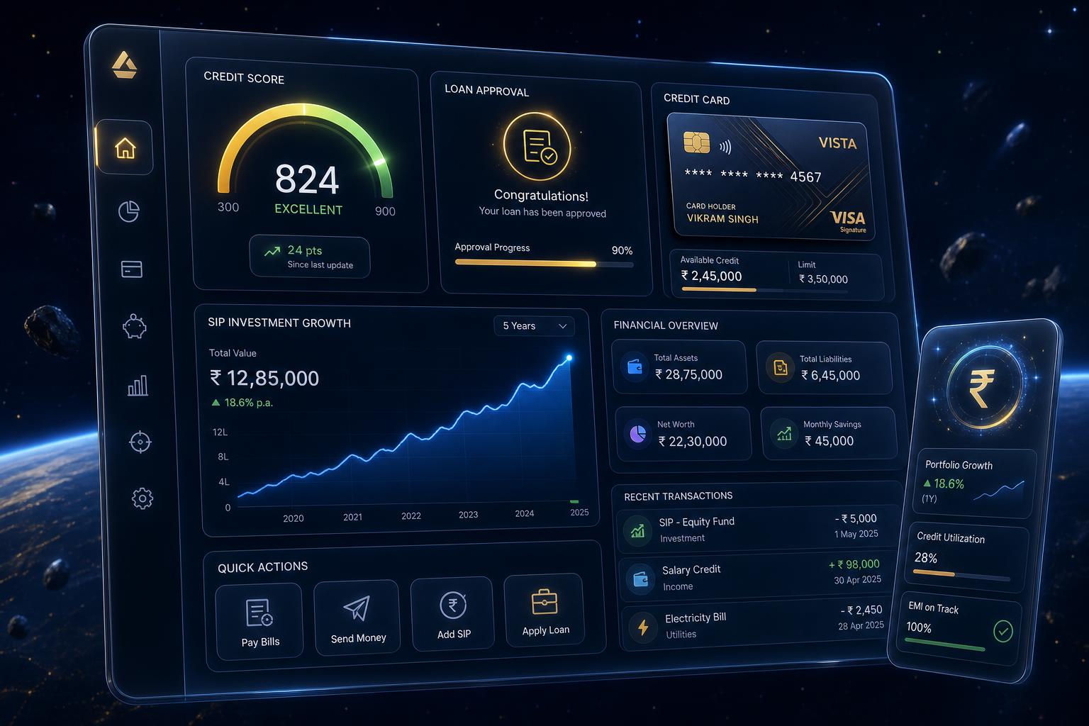 Arthvritti financial dashboard